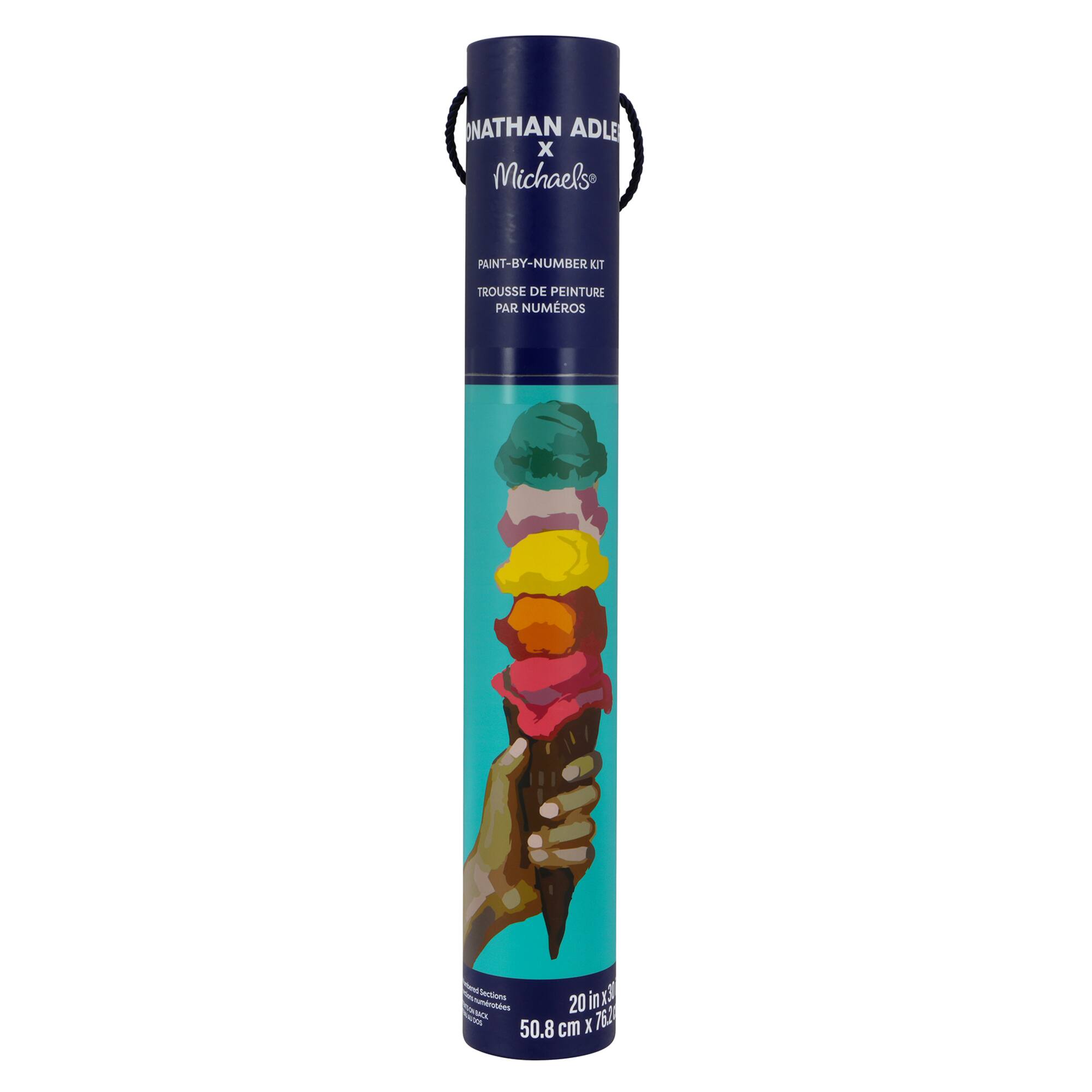 Jonathan Adler x Michaels 20" x 30" Ice Cream Paint-By-Number Kit